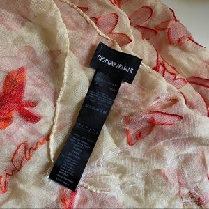 Giorgio Armani silk blend floral scarf